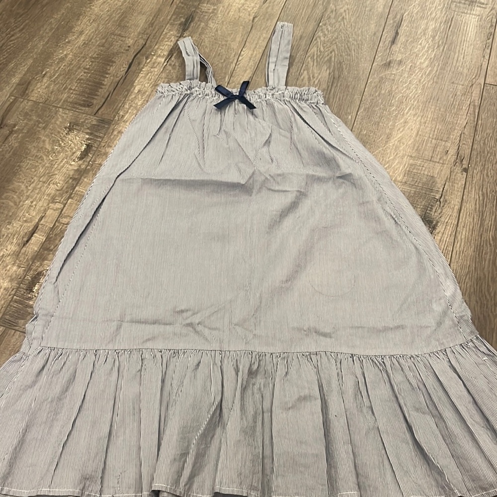 Striped blue dress with cute bow!